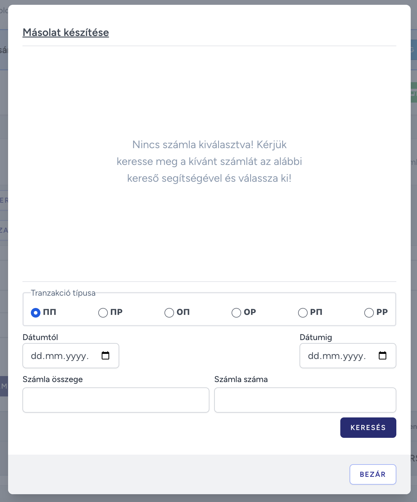 Cassa Copy Invoice