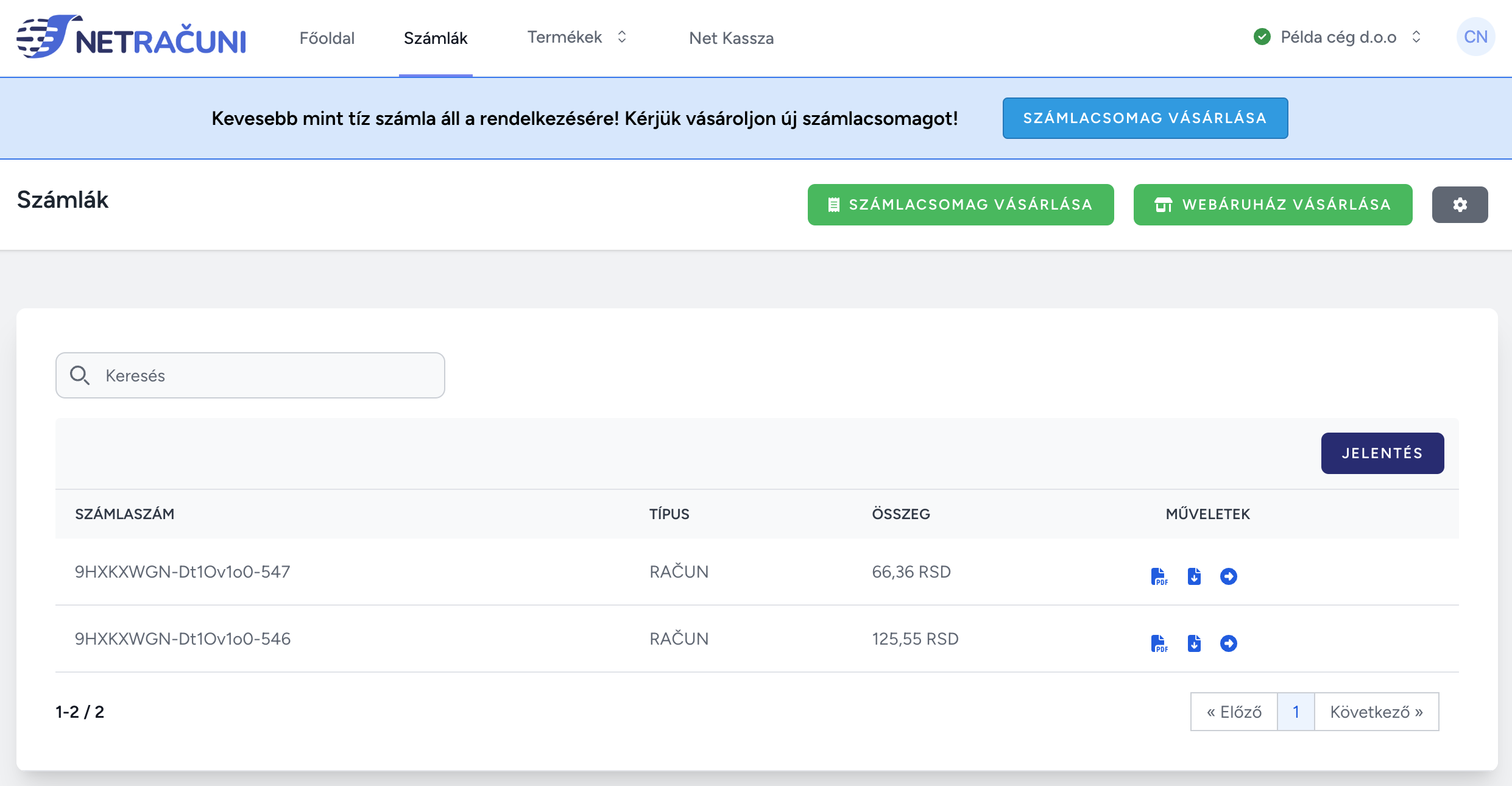 Invoices Index