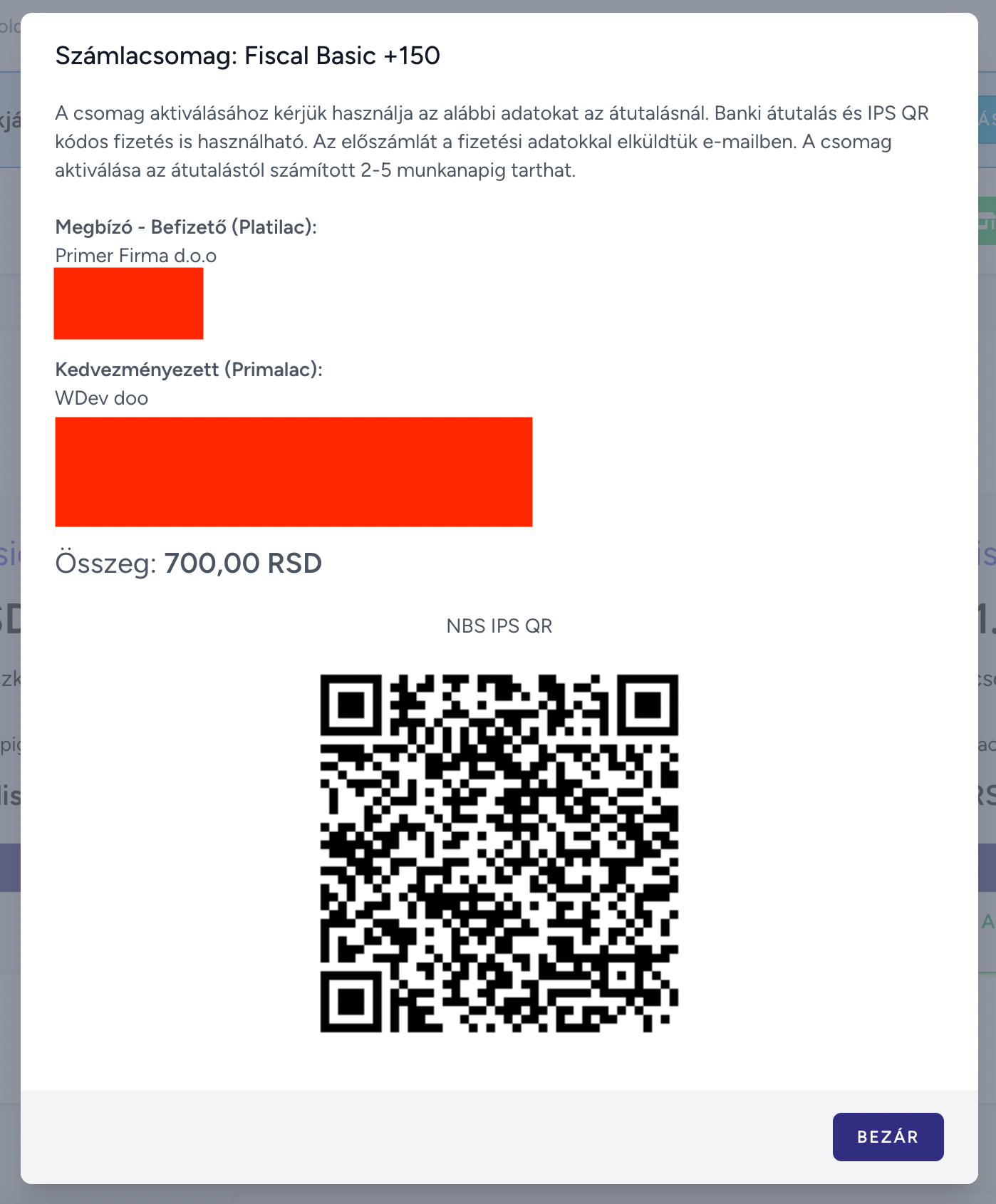 Invoice Packet Payment