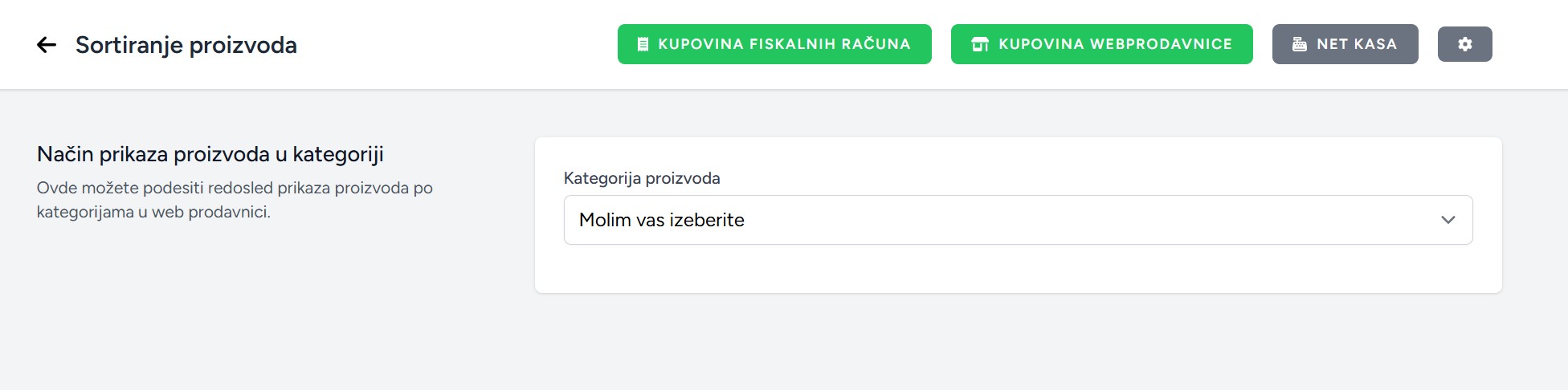 Sortiranje proizvoda