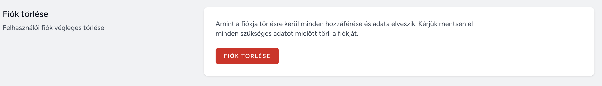 Profile Delete