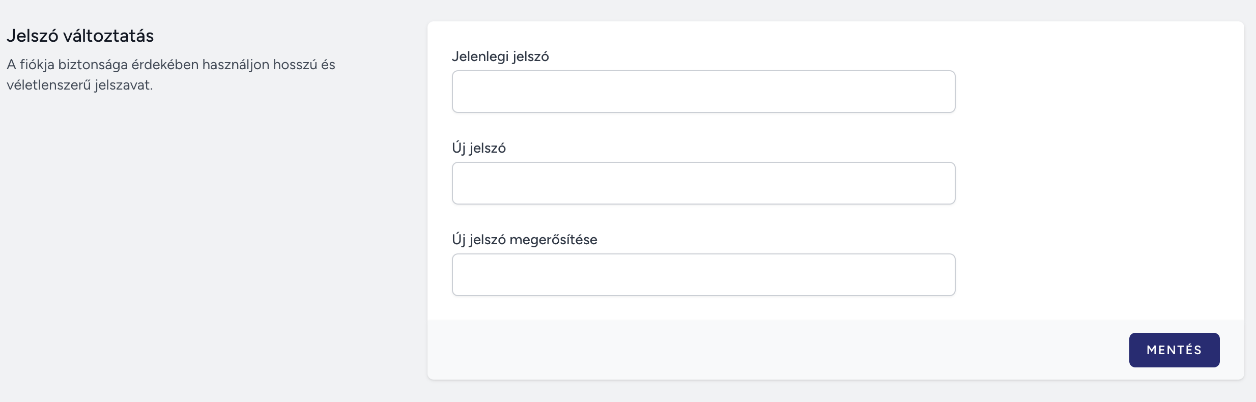 Profile Change Password