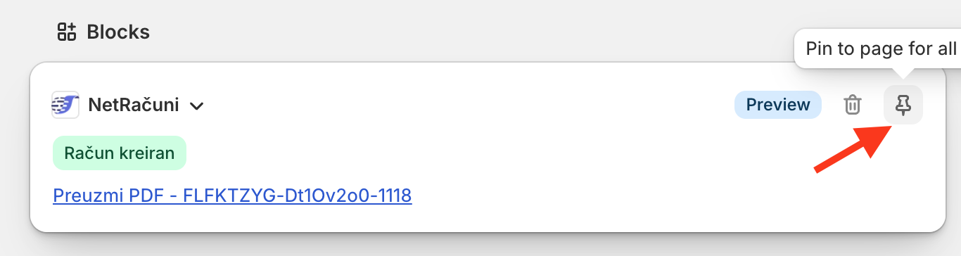 Shopify invoice created
