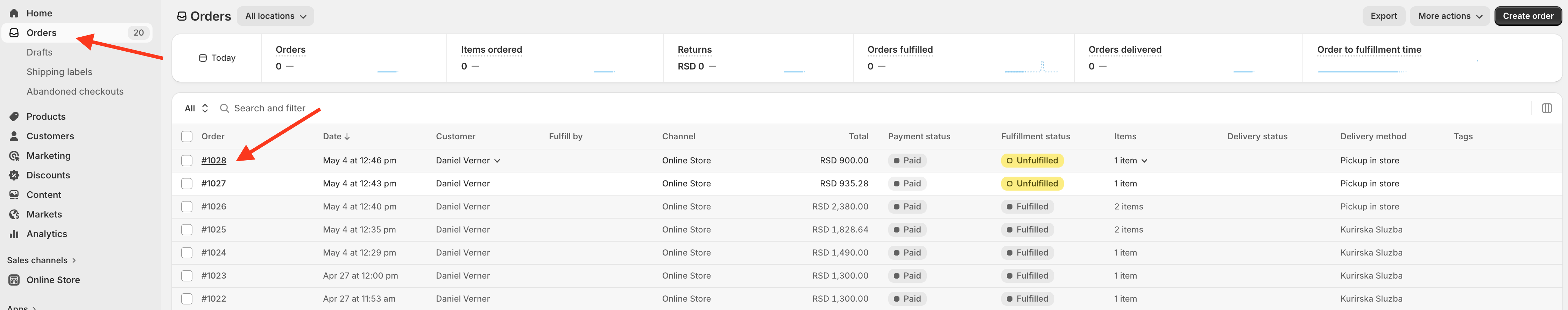 Shopify create invoice 1