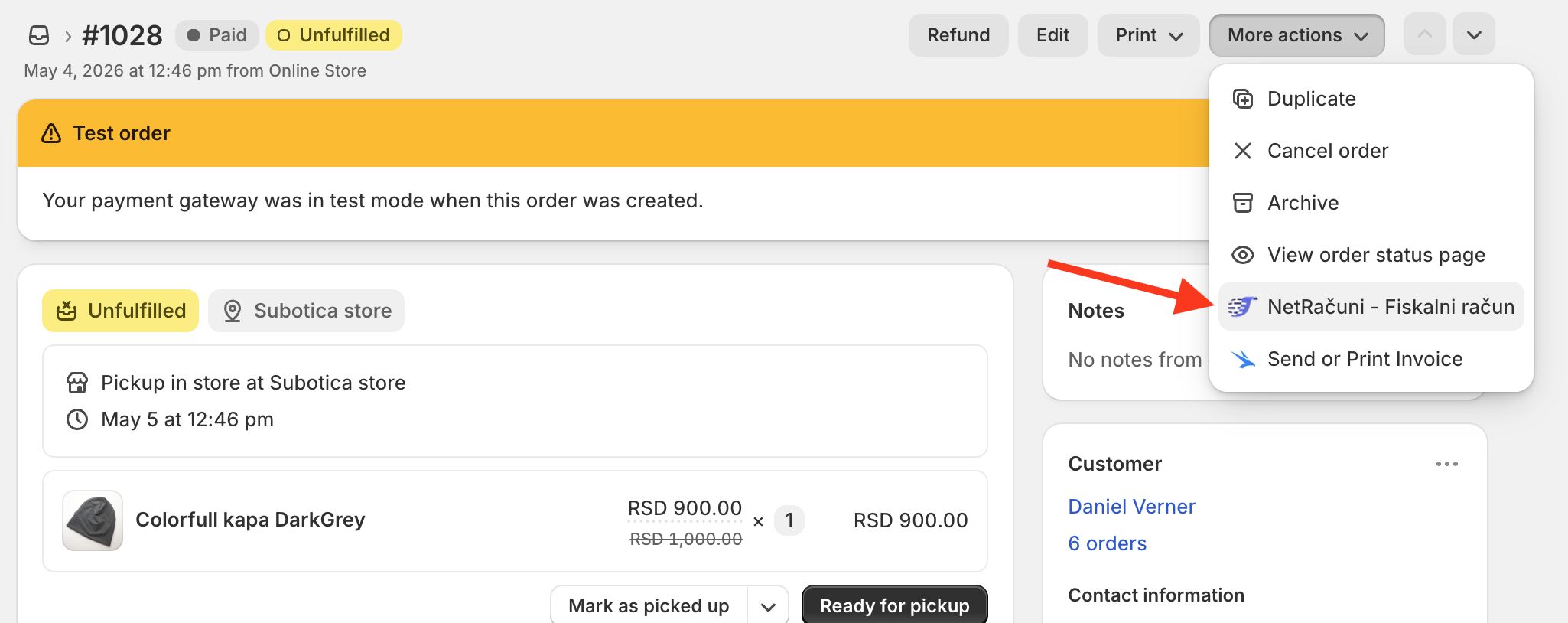 Shopify create invoice 2