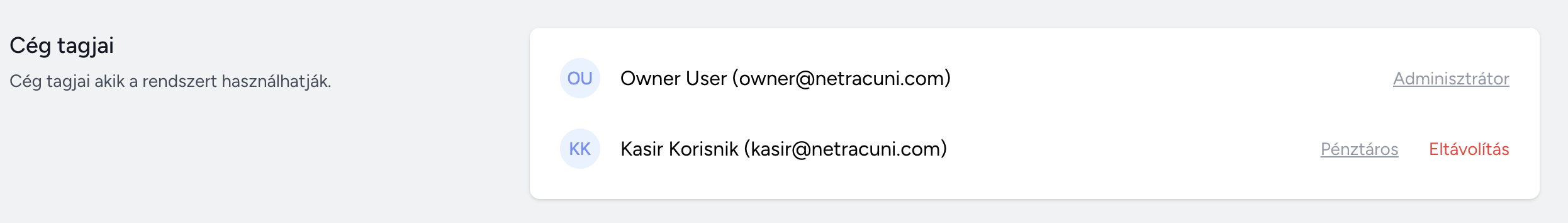 Team pending users